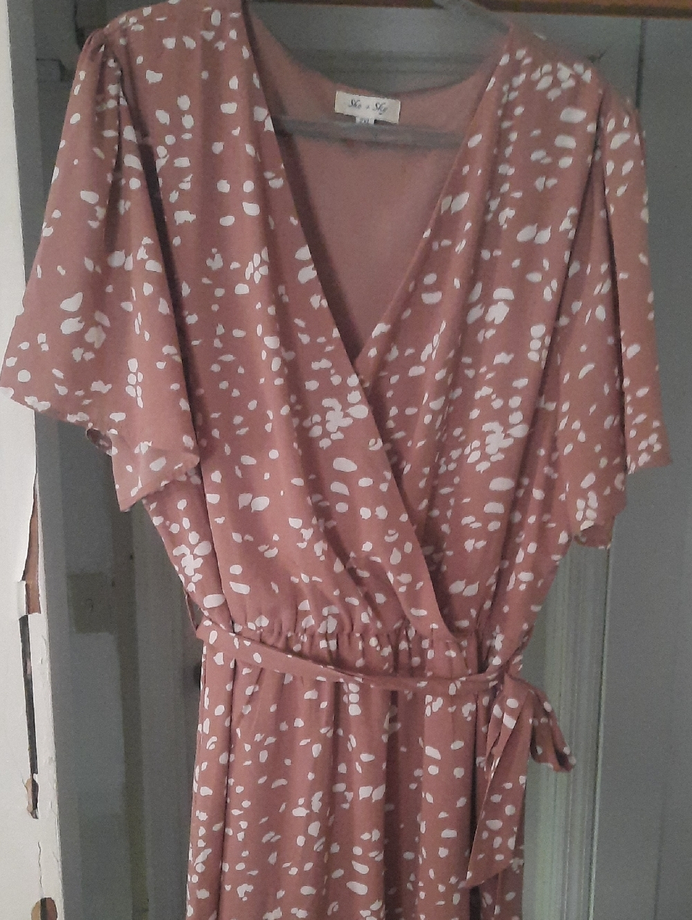 She + Sky Mauve Pink Casual Dress